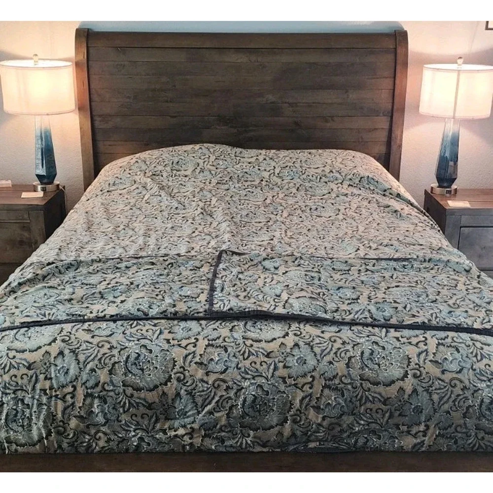 Ralph Lauren Journey's End Collection Rainey Navy Floral King Comforter 2 Shams